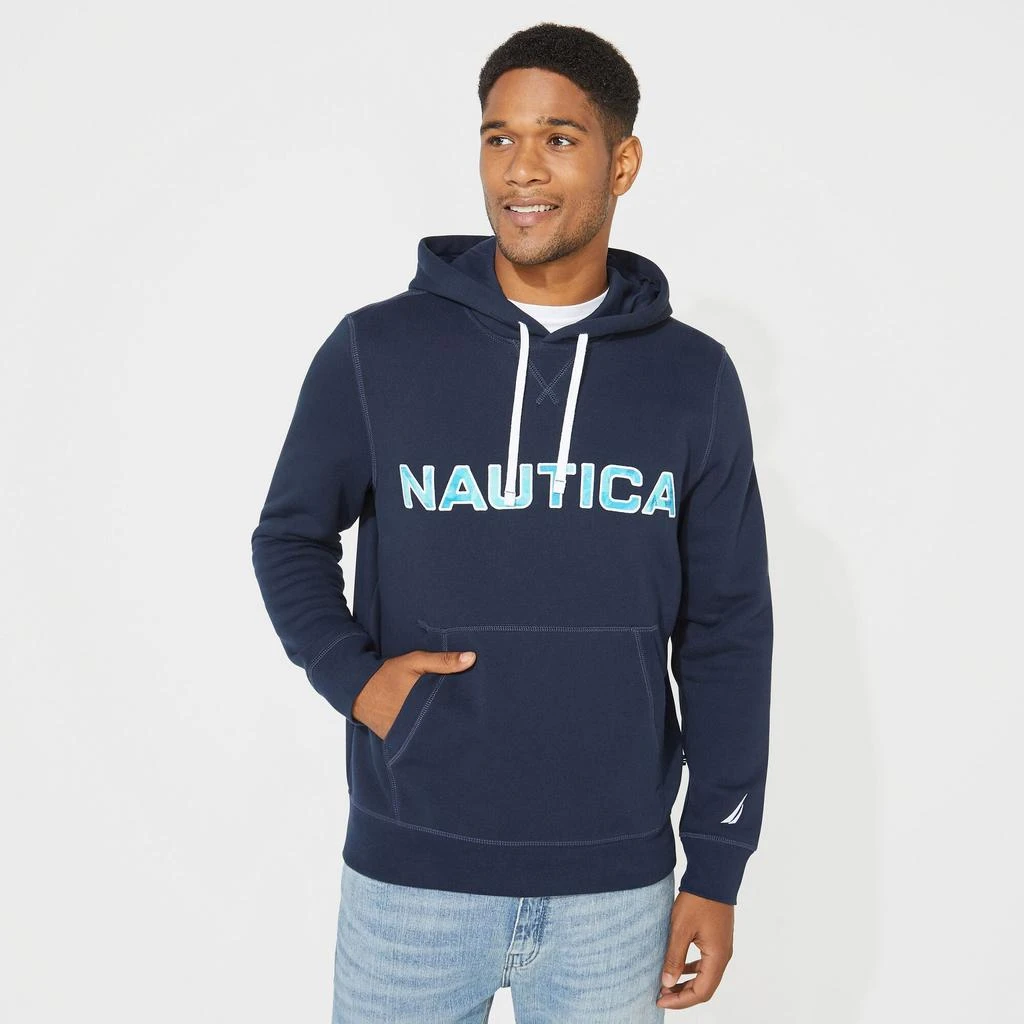 商品Nautica|Nautica Mens Big & Tall Logo Pullover Hoodie,价格¥239,第1张图片