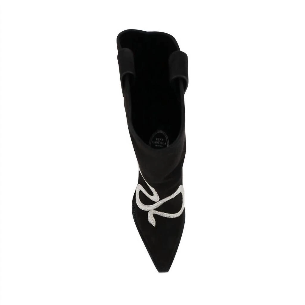 Rene Caovilla - Women's Suede Snake Strass 65mm Western Boot 商品