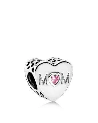 商品PANDORA|母亲 纯银&粉色锆石心形串珠,价格¥217,第1张图片详细描述