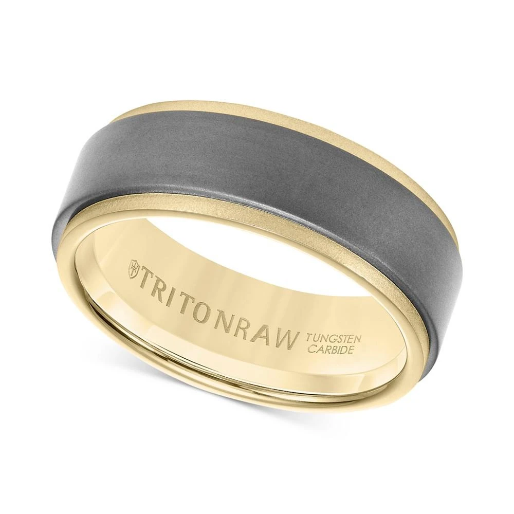 商品Triton|Raw Men's Band in Tungsten and 18k White, Yellow or Rose Gold,价格¥25000,第3张图片详细描述