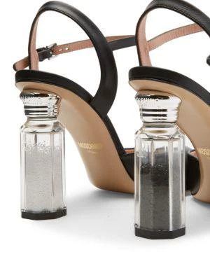 商品Moschino|Salt & Pepper Shaker Heel Ankle Strap Sandals,价格¥4439,第5张图片详细描述