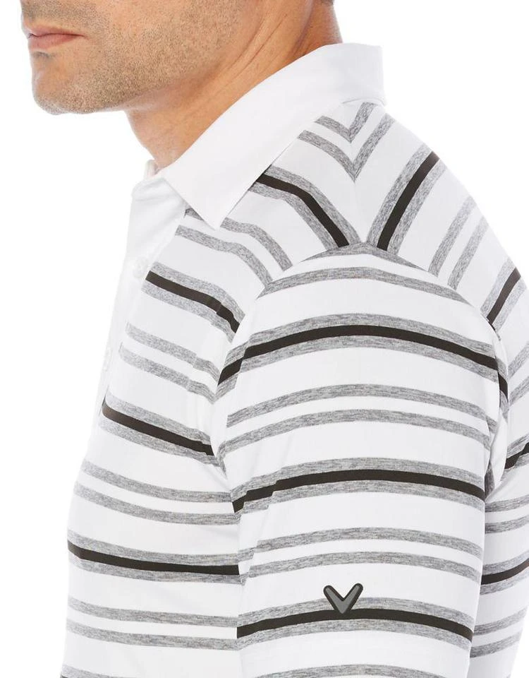 商品Callaway|Opti-Soft Heather Striped Short Sleeve Polo Golf Shirt,价格¥531,第4张图片详细描述