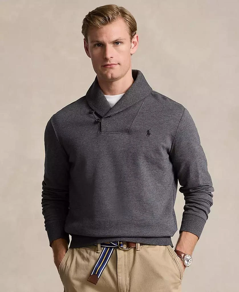 商品Ralph Lauren|男士奢华平纹针织披肩领套头衫,价格¥395,第1张图片