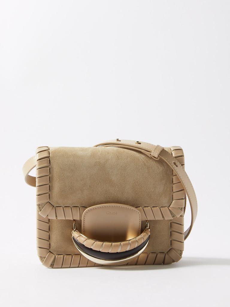 商品Chloé|Kattie whipstitched suede shoulder bag,价格¥15971,第1张图片