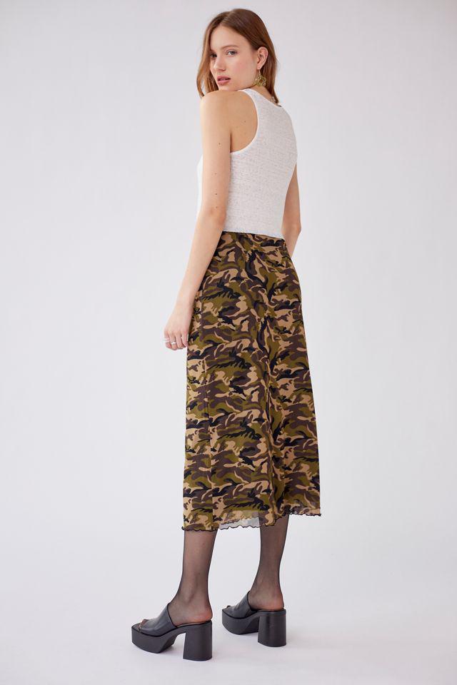 商品Urban Renewal|Urban Renewal Remnants Camo Mesh Maxi Skirt,价格¥347,第4张图片详细描述