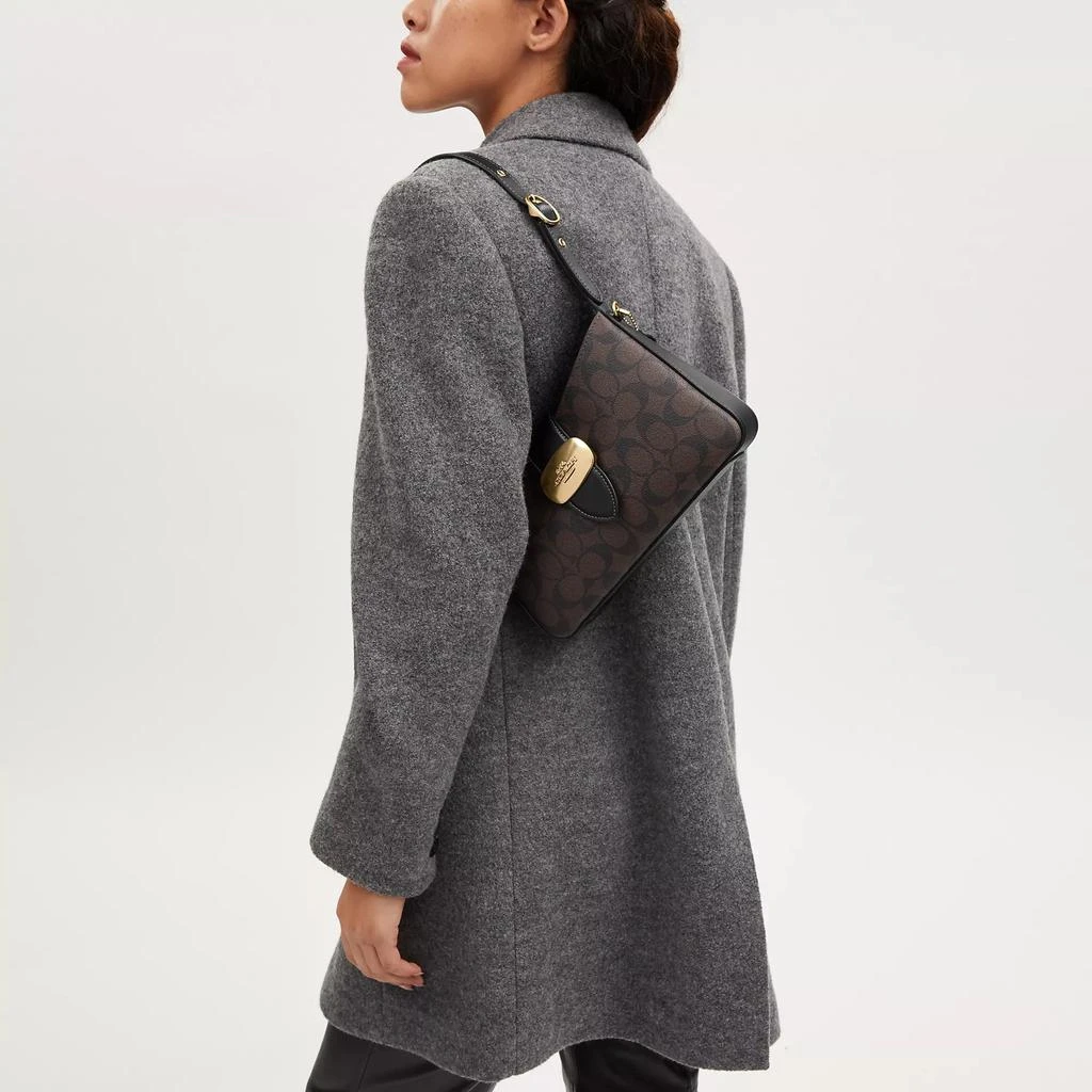 商品Coach|Coach Outlet Eliza Shoulder Bag In Signature Canvas,价格¥1439,第4张图片详细描述