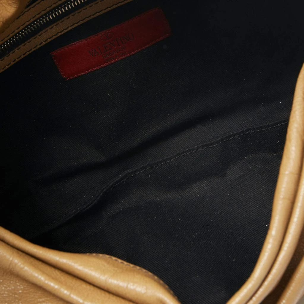 Valentino Brown Leather Studded V Ring Shoulder Bag 商品
