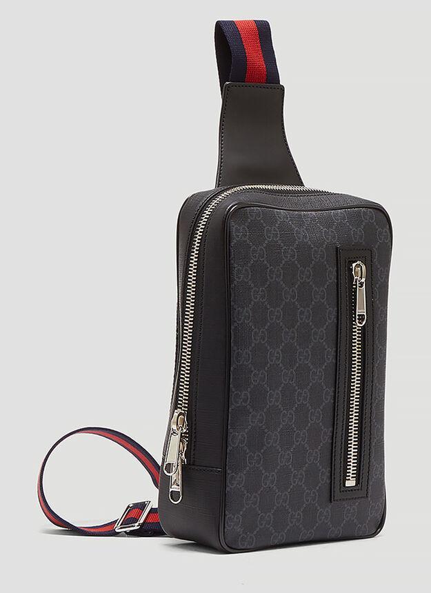 商品Gucci|GG Supreme Web Belt Cross Body Bag in Black,价格¥8192,第5张图片详细描述