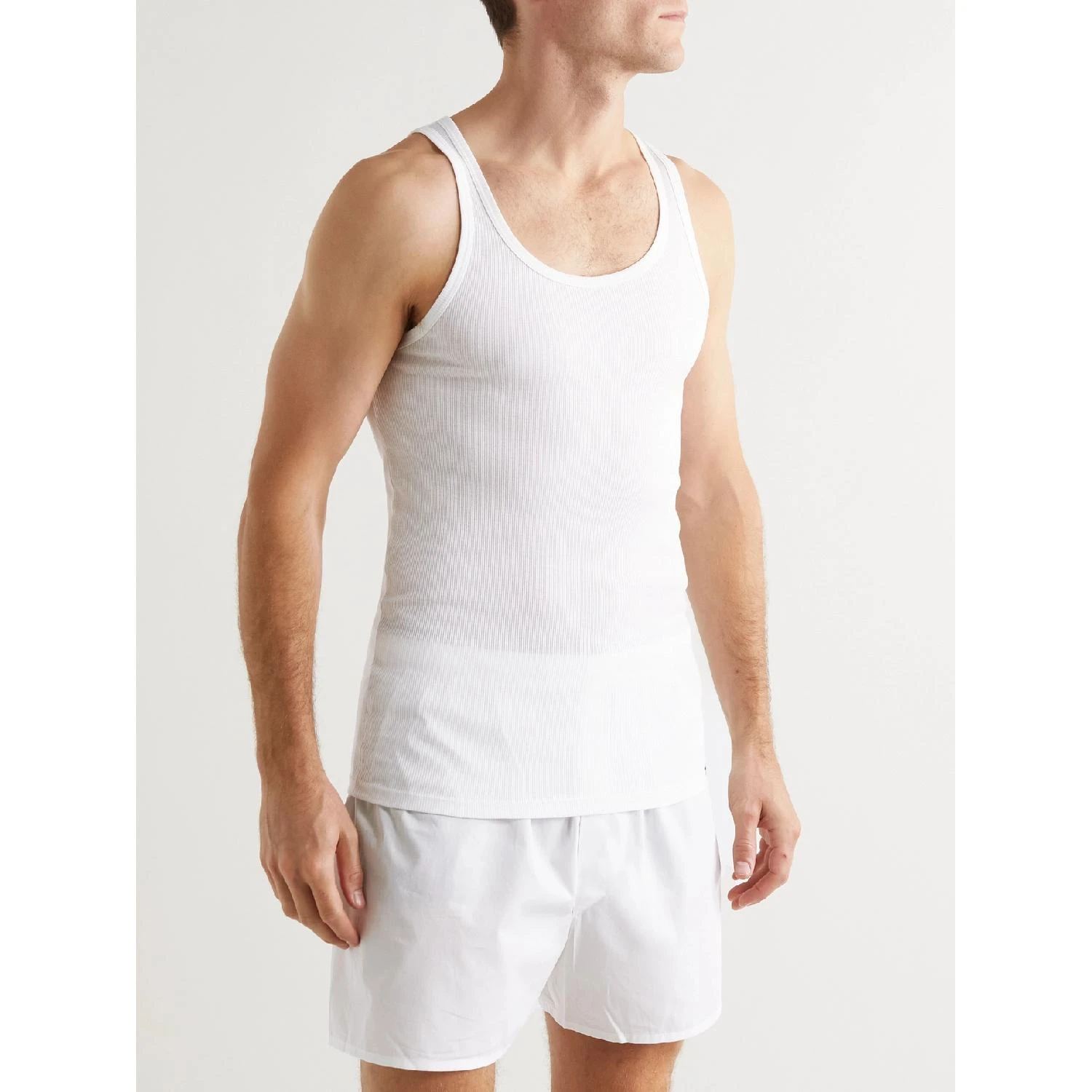 包邮包税【预售7天发货】 TOM FORD 23秋冬 男士 背心 Ribbed Cotton and Modal-Blend Tank Top 13452677152210622 T4D10 121100  商品