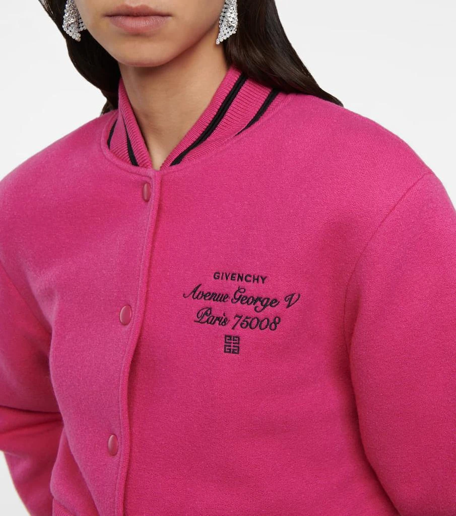 商品Givenchy|Logo刺绣羊毛飞行员夹克,价格¥18572,第4张图片详细描述