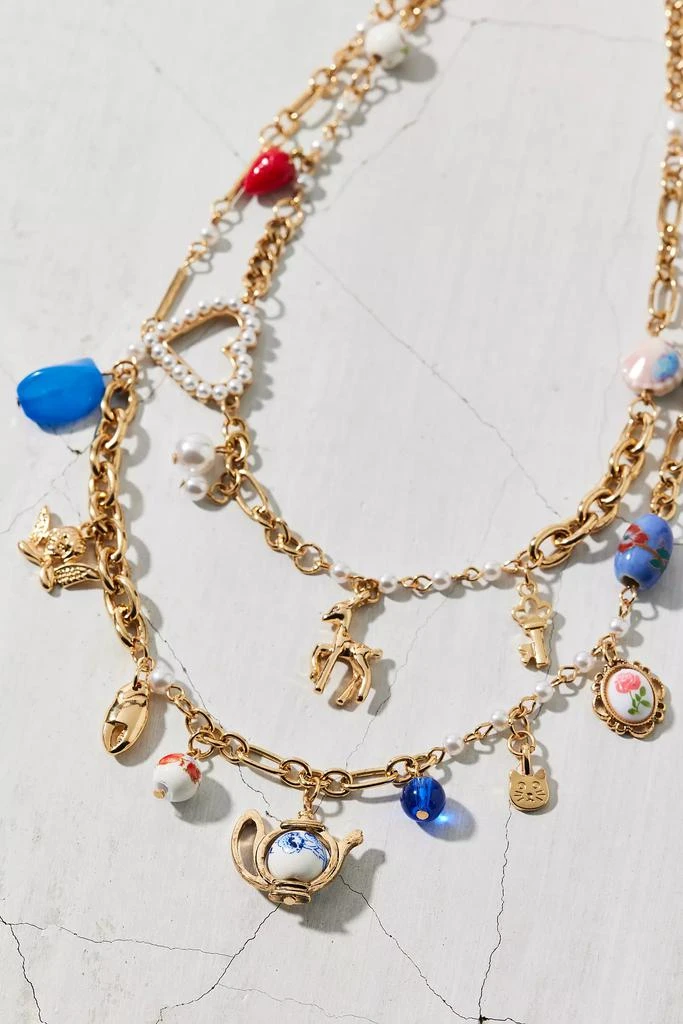 商品Urban Outfitters|Tea Party Layered Charm Necklace,价格¥150,第3张图片详细描述