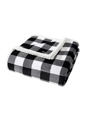 商品Eddie Bauer|Bauer Cabin Plaid 1 Piece Ultra Sherpa Blanket,价格¥294,第1张图片