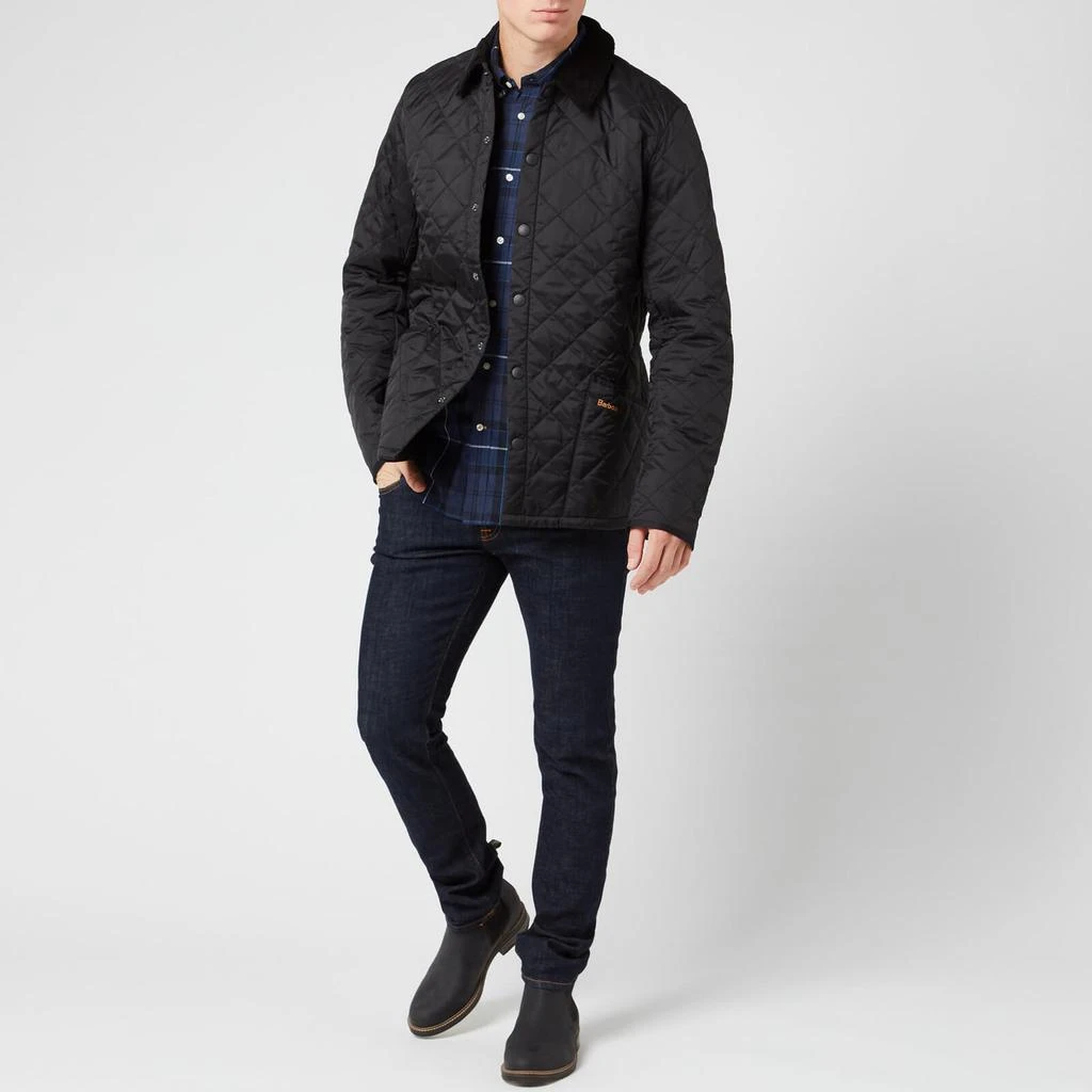 商品Barbour| 男士绗缝翻领夹克外套 黑色,价格¥1088,第3张图片详细描述