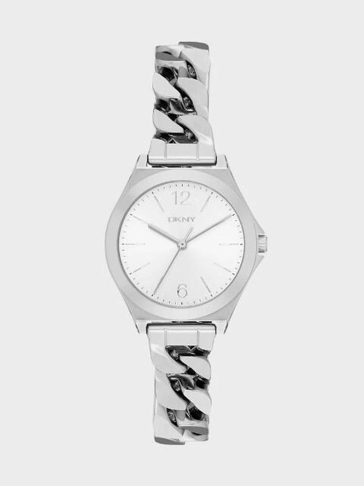 商品DKNY|Parsons Three Hand Stainless Steel Watch - Silver-Tone,价格¥755,第1张图片