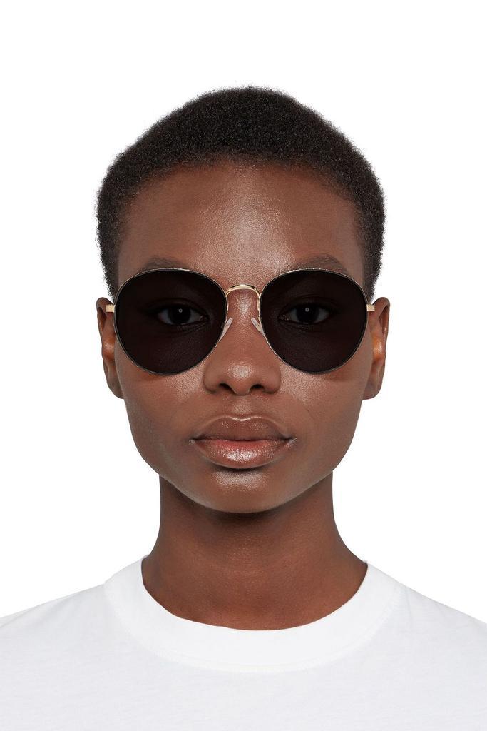 商品Givenchy|Aviator-style studded gold-tone sunglasses,价格¥1539,第4张图片详细描述