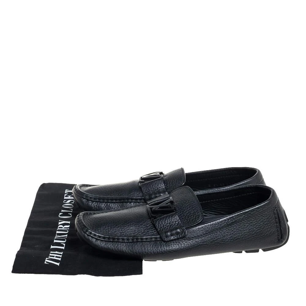 Louis Vuitton Black Leather Monte Carlo Slip On Loafers Size 42.5 商品