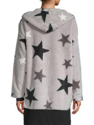 商品PJ Salvage|Star-Print Faux Fur Hoodie,价格¥150,第4张图片详细描述