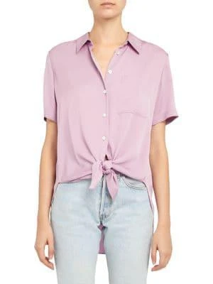 商品Theory|Hekanina Tie-Hem Blouse,价格¥416,第1张图片