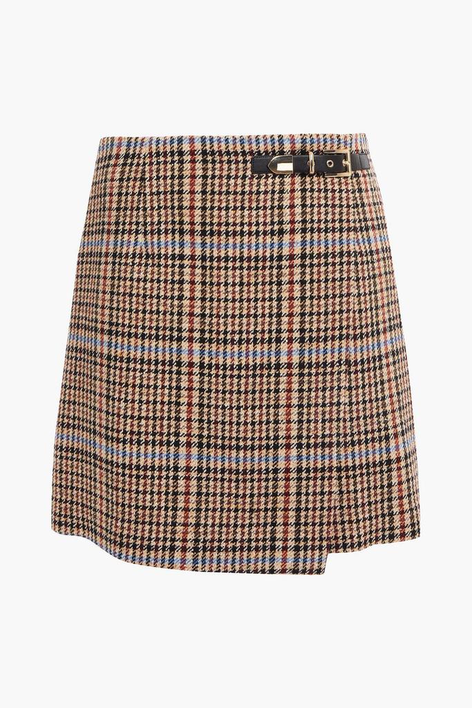 Dalya checked tweed mini wrap skirt商品第1张图片规格展示
