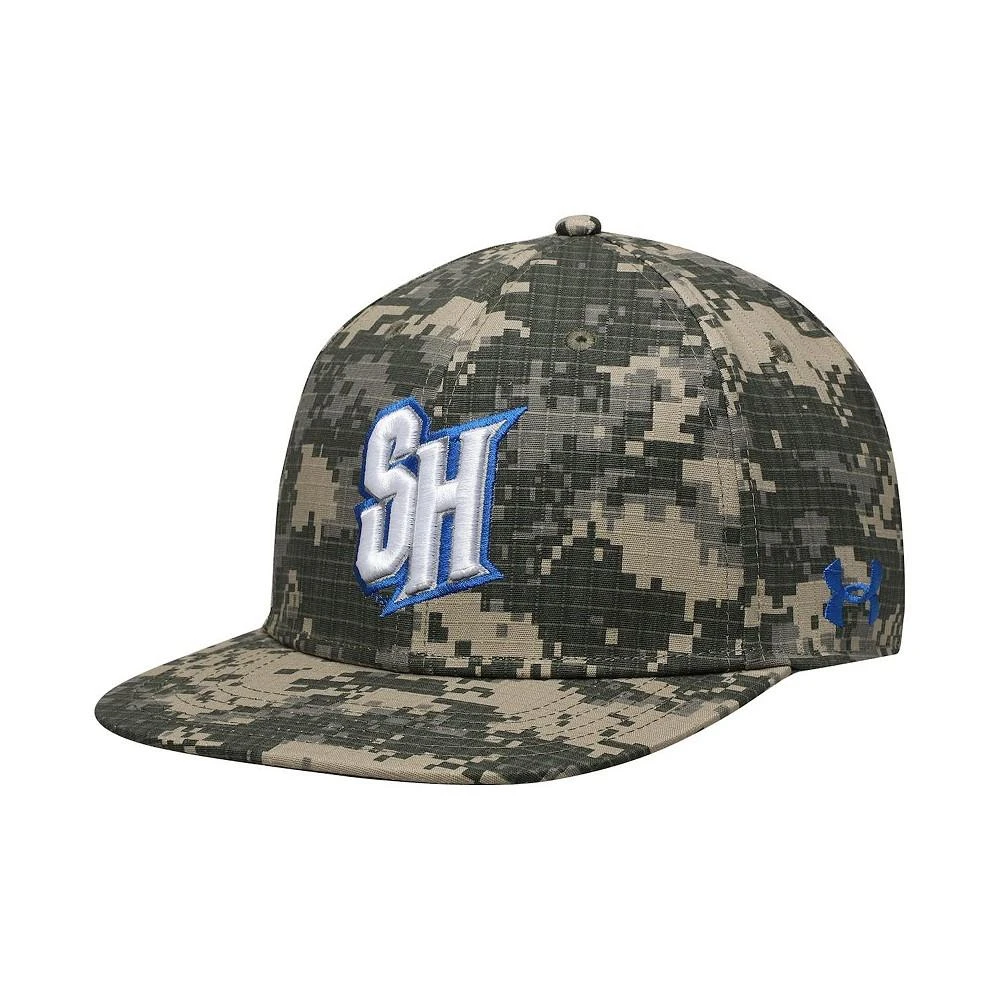 商品Under Armour|Men's Camo Seton Hall Pirates On-Field Baseball Fitted Hat,价格¥238,第1张图片