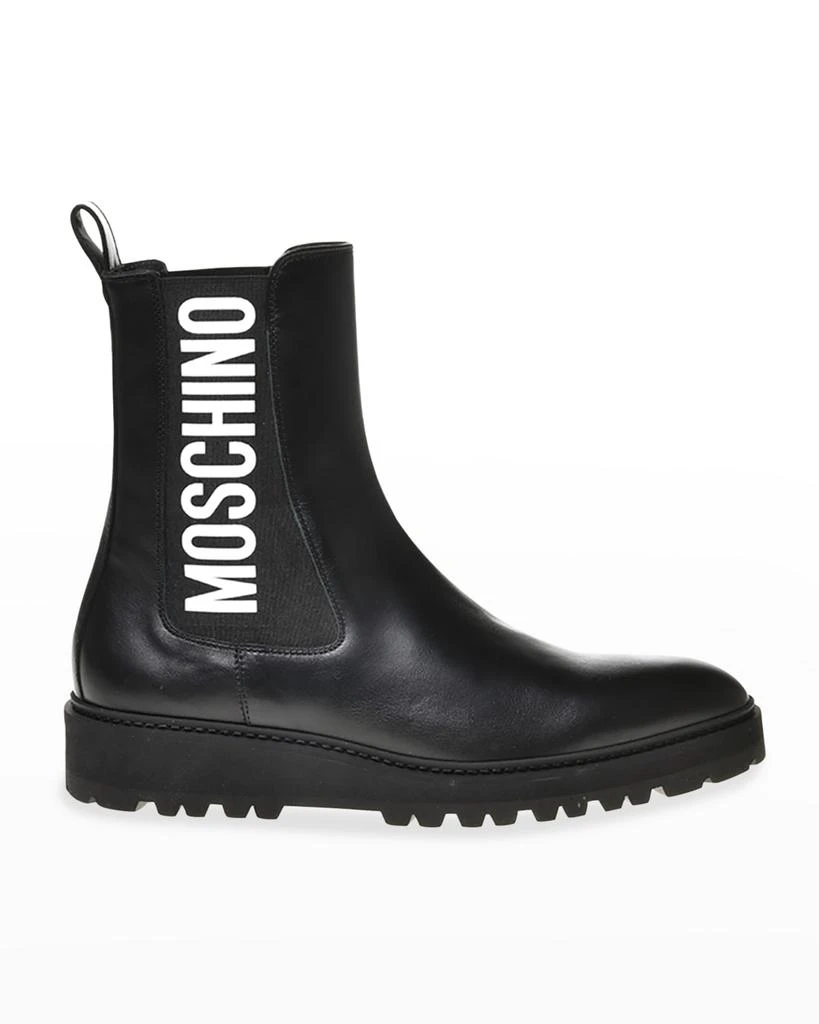 商品Moschino|Men's Logo Pointed-Toe Ankle Boots,价格¥5113,第1张图片