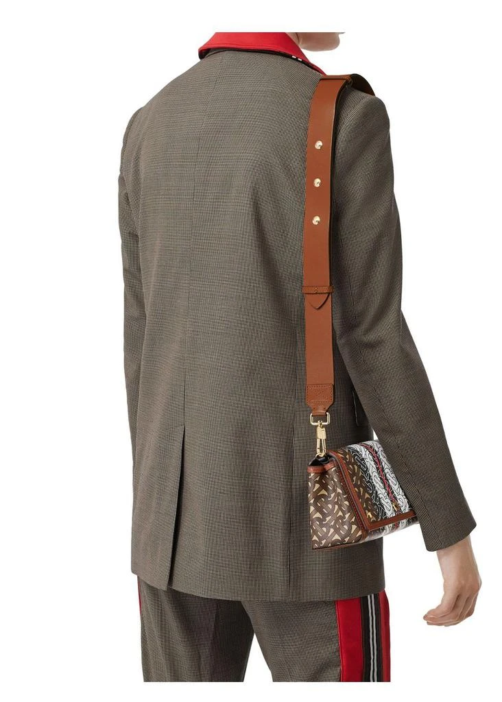 商品Burberry|Small monogram stripe e-canvas crossbody bag,价格¥8330,第4张图片详细描述