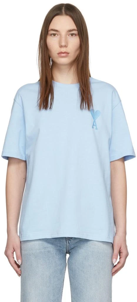 商品AMI|Blue Ami de Cœur T-Shirt,价格¥918,第1张图片