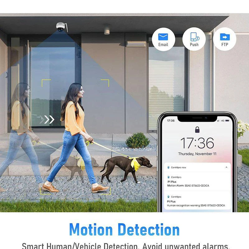 商品JideTech|5MP PTZ IP66 Weatherproof Outdoor Dome Surveillance WiFi Camera With 5X Optical Zoom,价格¥1125,第2张图片详细描述