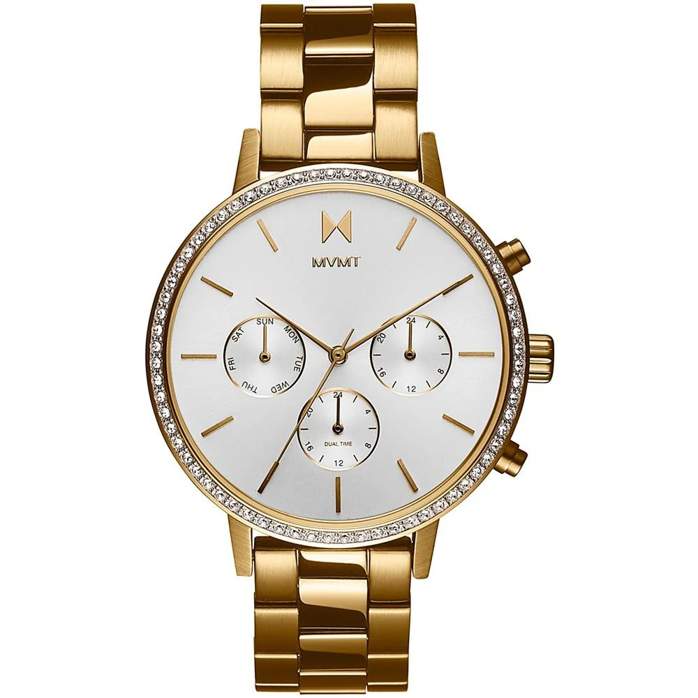 商品MVMT|Women's Chronograph Crystal Nova Gold-Tone Bracelet Watch 38mm,价格¥1029,第1张图片