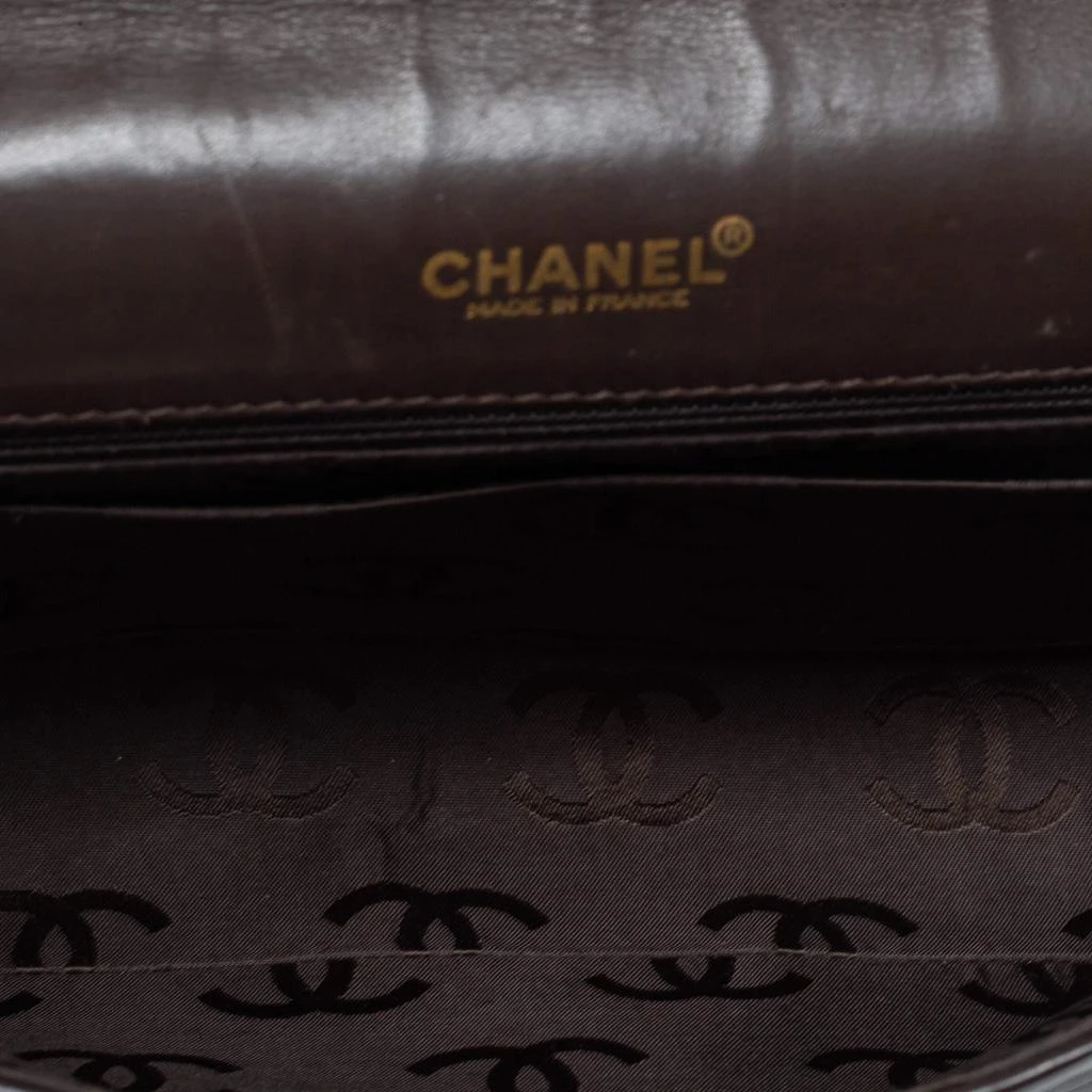 Chanel Dark Brown Quilted Leather Wild Stitch Surpique Flap Bag 商品