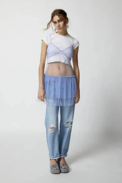 商品Urban Outfitters|UO Aria Sheer Ruffle Mini Dress,价格¥190,第3张图片详细描述