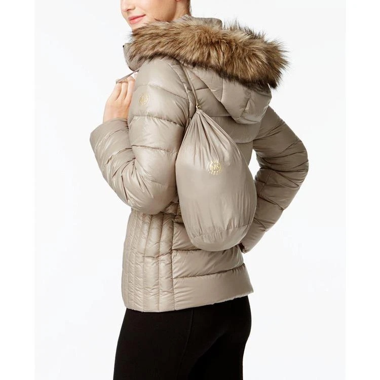 商品Michael Kors|MICHAEL  Faux-Fur-Trim Packable Down Puffer Coat, Created for Macy's,价格¥973,第2张图片详细描述