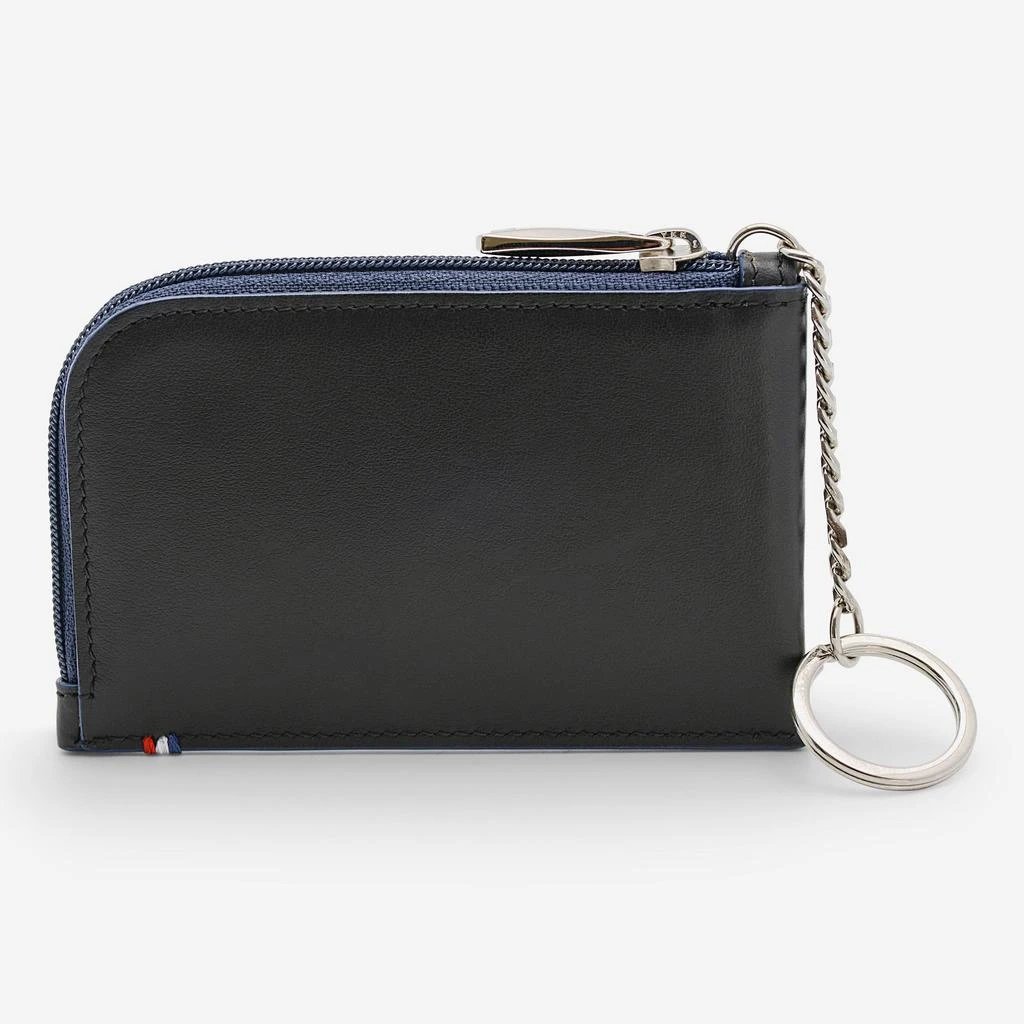 商品S.T. Dupont|S.T. Dupont "Line D" Slim Blue and Black Cowhide and Leather Coin Purse and Key Ring 184002,价格¥569,第3张图片详细描述