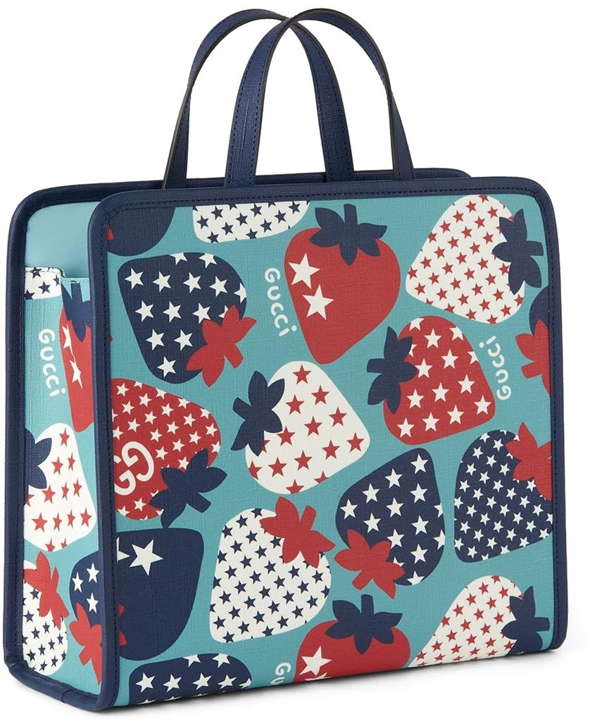 商品Gucci|Kids Blue Strawberry Star Tote,价格¥6736,第3张图片详细描述