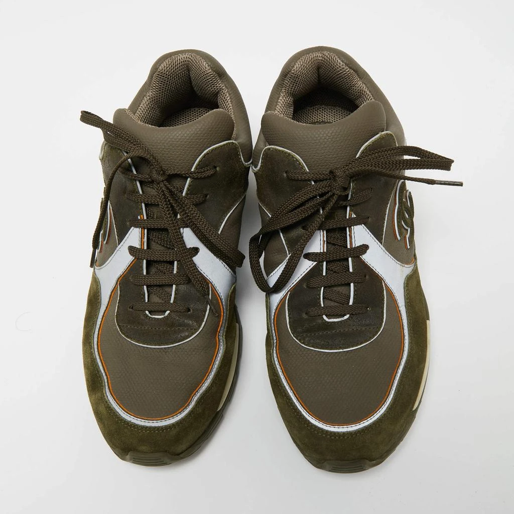 商品[二手商品] Chanel|Chanel Multicolor Suede and Leather CC Low-Top Sneakers Size 43,价格¥3380,第3张图片详细描述