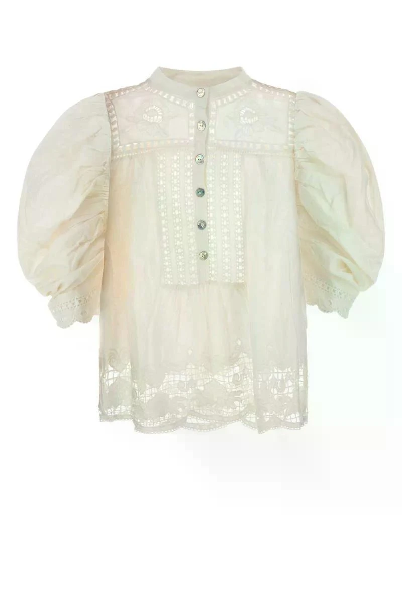 商品【商品预售7天】 Farm Rio|Farm Rio 女士衬衫 337606L0025 白色,价格¥1564,第1张图片