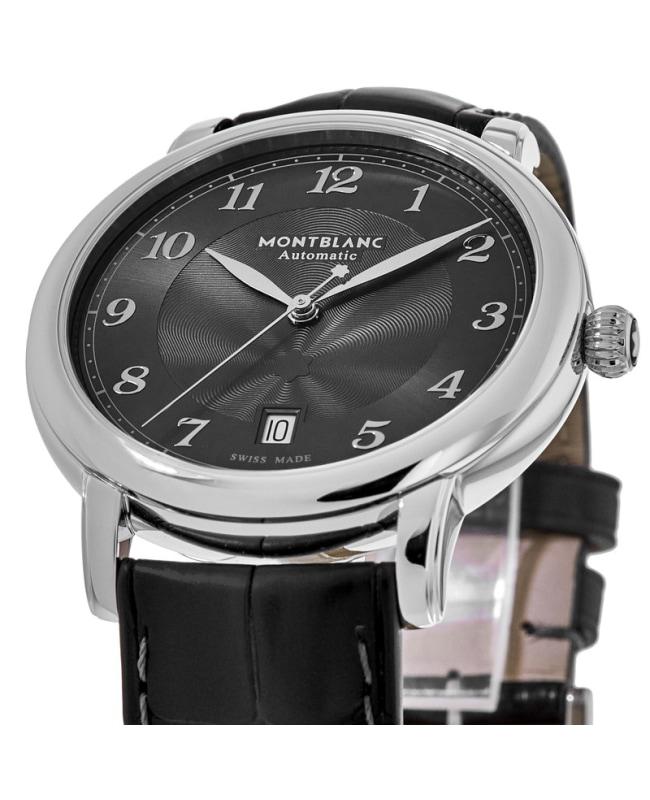 Montblanc Star Legacy Automatic Grey Dial Leather Strap Men's Watch 118517商品第2张图片规格展示