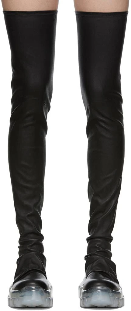 商品Rick Owens|Black Bozo Stocking Tractor Boots,价格¥14305,第2张图片详细描述