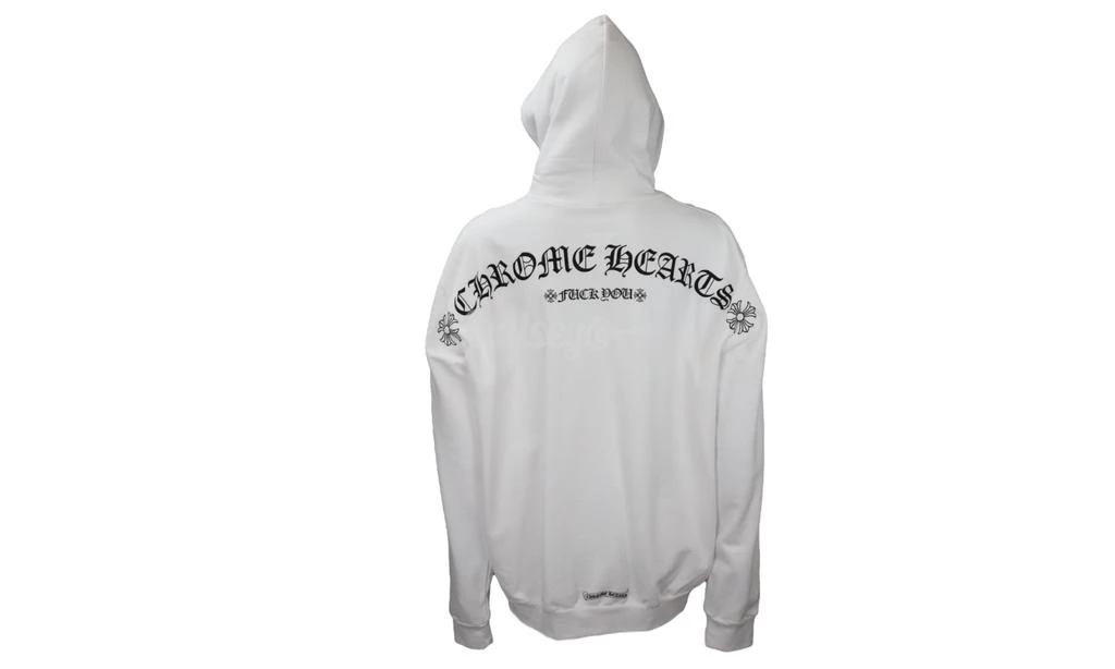 商品Chrome Hearts|Chrome Hearts Fuck You White Zip-Up Hoodie,价格¥5675,第3张图片详细描述