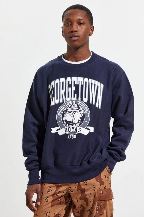 商品CHAMPION|Champion Georgetown University Reverse Weave Crew Neck Sweatshirt,价格¥522,第1张图片