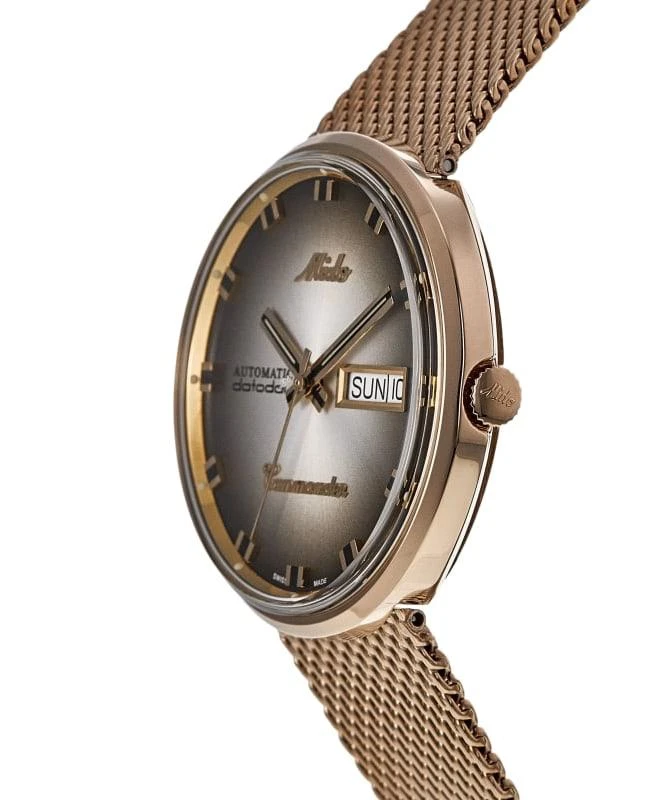 商品MIDO|Mido Commander 1959 Special Edition Silver Dial Rose Gold Steel Men's Watch M8429.3.23.11,价格¥6862,第3张图片详细描述