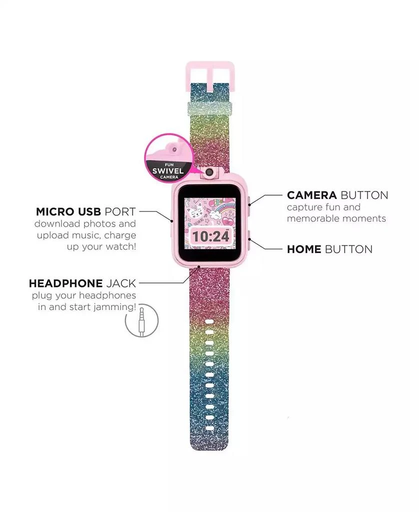 商品Playzoom|Kid's 2 Rainbow Glitter Tpu Strap Smart Watch 41mm,价格¥186,第4张图片详细描述