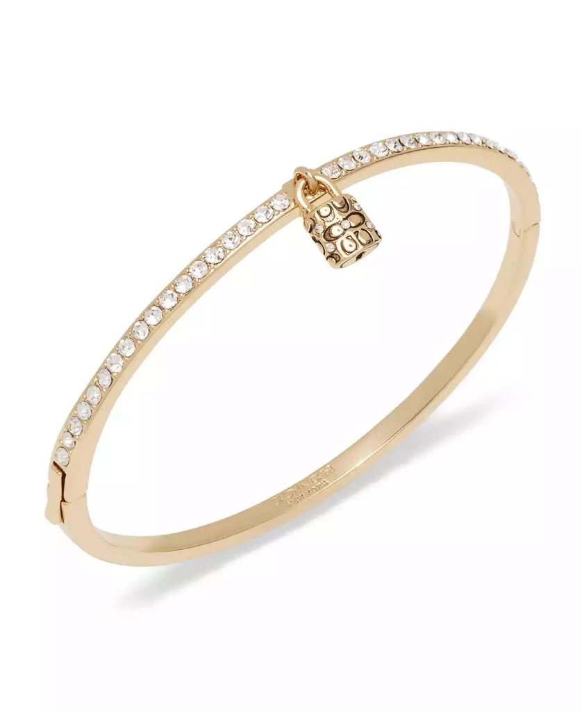 商品Coach|Faux Stone Iconic Padlock Tennis Sculpted C Motif Bangle Bracelet,价格¥936,第2张图片详细描述