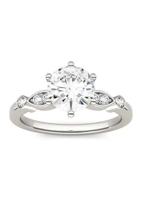 商品Charles & Colvard|Colvard 1.59 Ct. T.w. Lab Created Moissanite Engagement Ring In 14K White Gold,价格¥8491,第1张图片