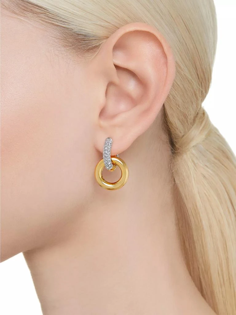 商品Swarovski|Dextera Goldtone & Crystal Hoop Earrings,价格¥1417,第3张图片详细描述