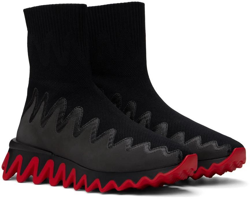 商品Christian Louboutin|Black Sharky Sock Sneakers,价格¥8221,第4张图片详细描述