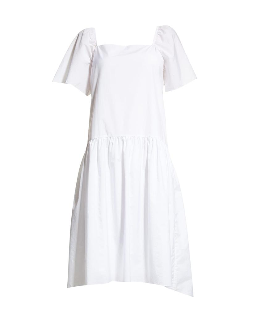 Square-Neck Tiered Midi A-Line Dress商品第2张图片规格展示