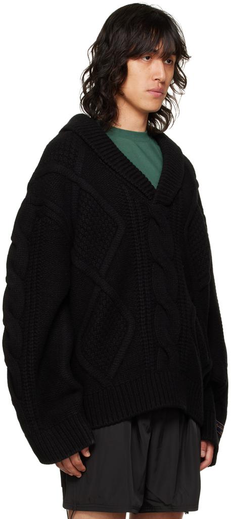 Black Argyle Sweater商品第2张图片规格展示