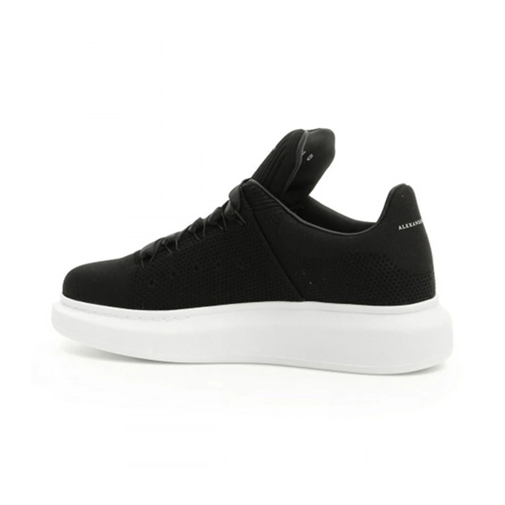 Alexander McQueen 亚历山大·麦昆 女士黑色针织皮革休闲鞋 533699-W4I90-1000 商品