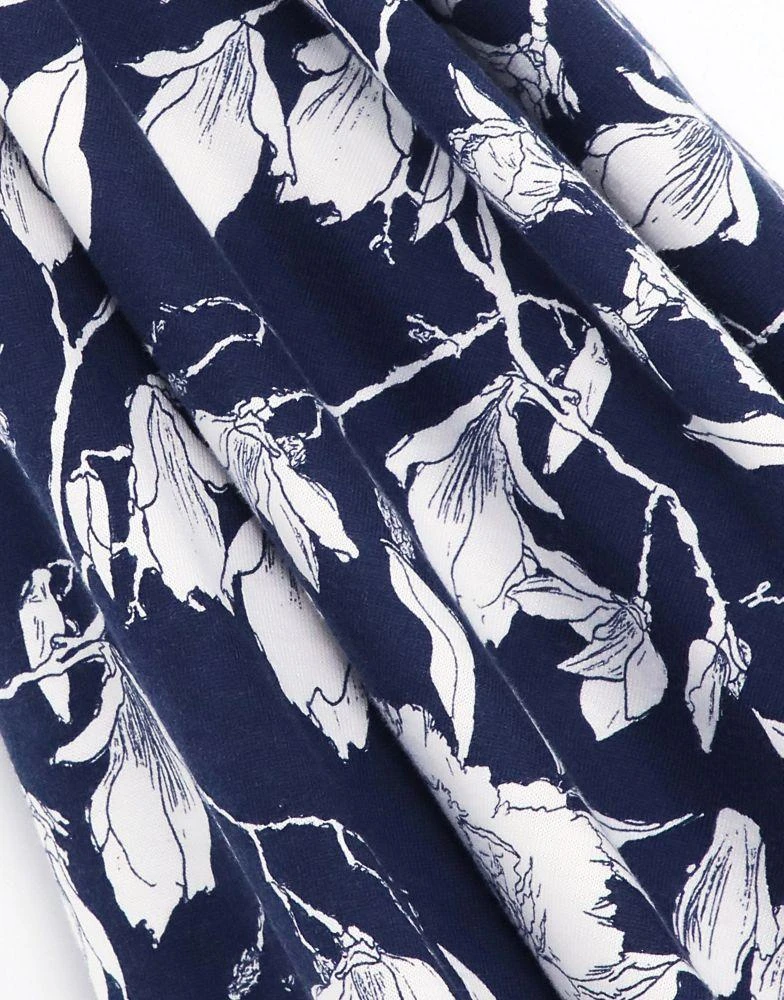 商品Tommy Jeans|Tommy Jeans cotton collegiate logo t-shirt in navy floral print - NAVY,价格¥266,第4张图片详细描述